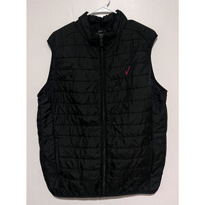 Core 365 Lightweight Puffer Vest Men’s Large Black Warm Logik Zip Verizon Logo